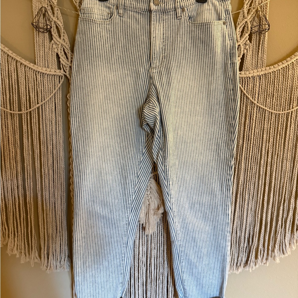 Lands' End Blue Striped Women's Jeans